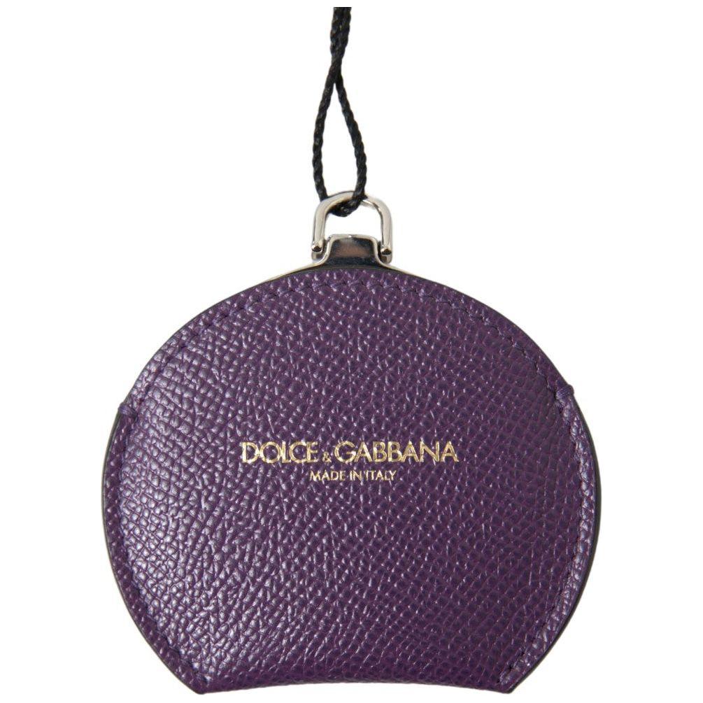 Dolce & Gabbana Elegant Purple Leather Mirror Holder Dolce & Gabbana Dark Slate Gray