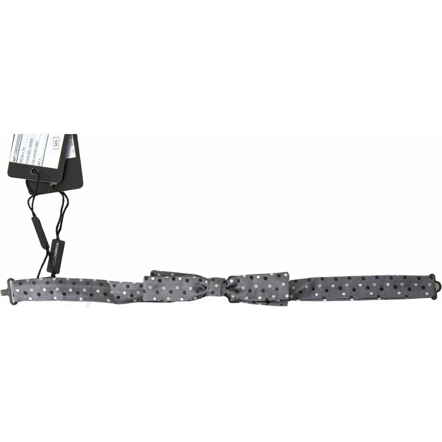 Dolce & Gabbana Elegant Silk Gray Bow Tie Dolce & Gabbana Dim Gray