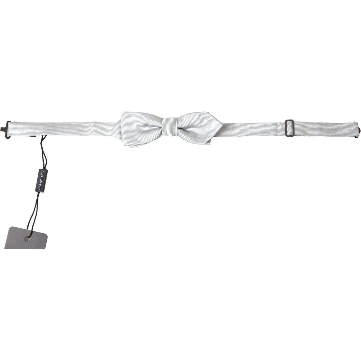 Dolce & Gabbana Elegant Silk Bow Tie in Grey Dolce & Gabbana Light Gray