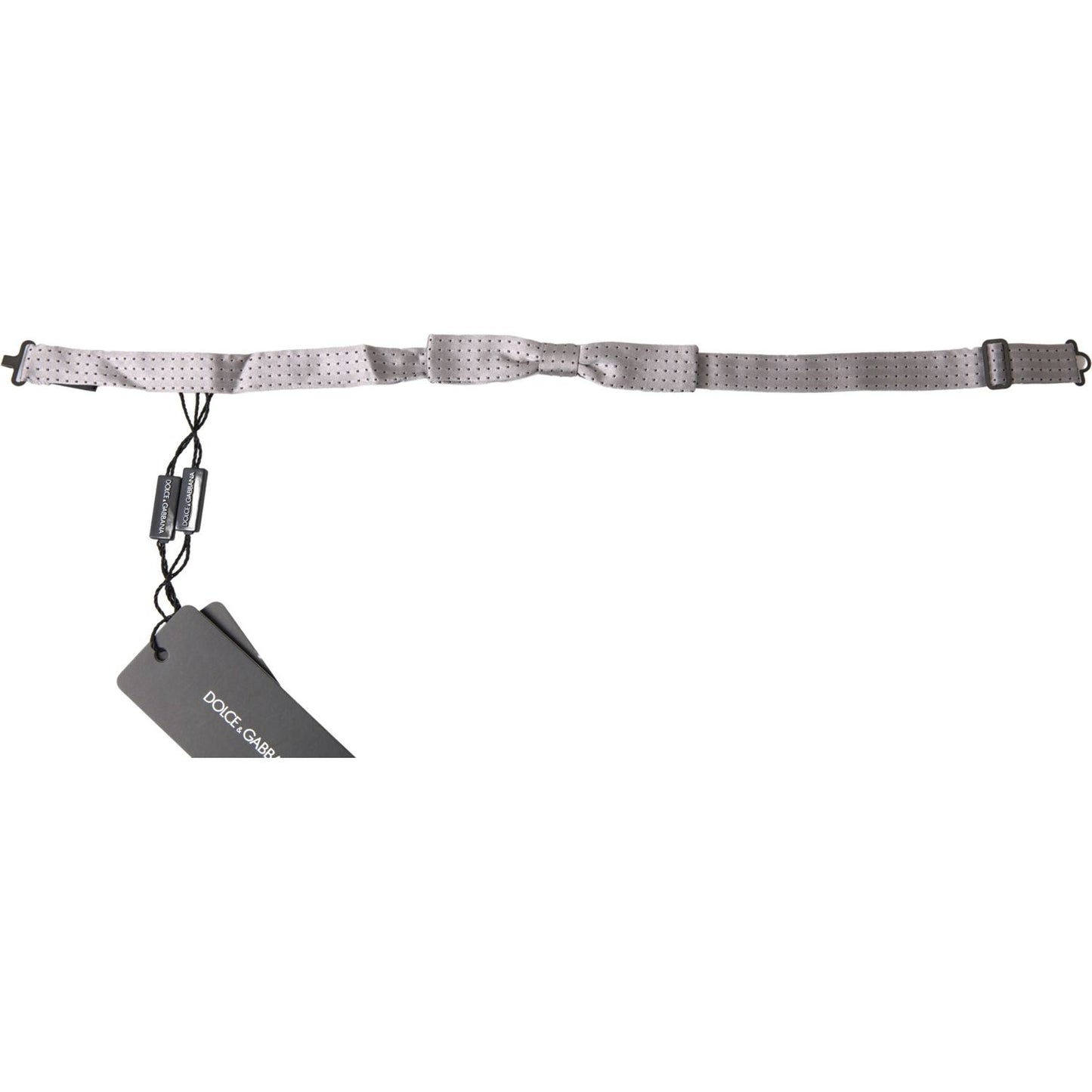 Dolce & Gabbana Elegant Grey Silk Bow Tie Dolce & Gabbana Slate Gray