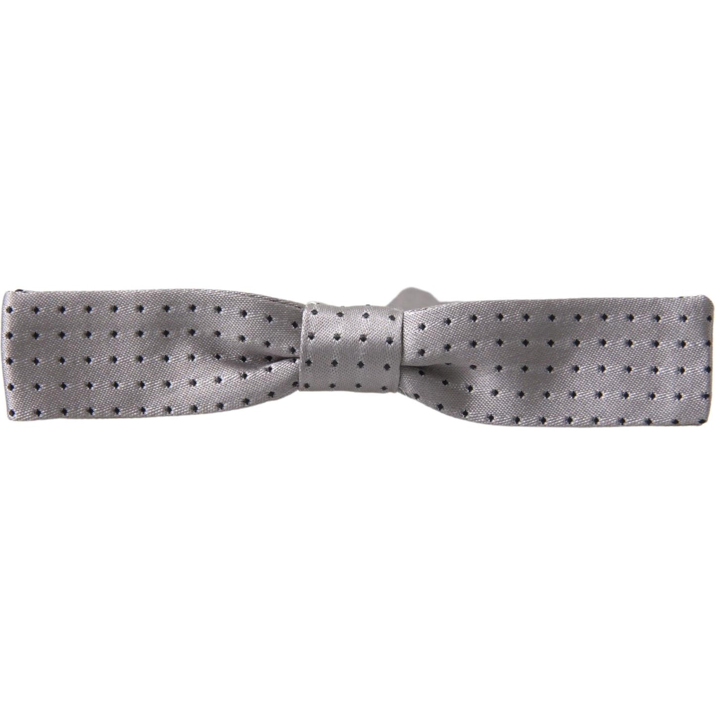 Dolce & Gabbana Elegant Grey Silk Bow Tie Dolce & Gabbana Slate Gray