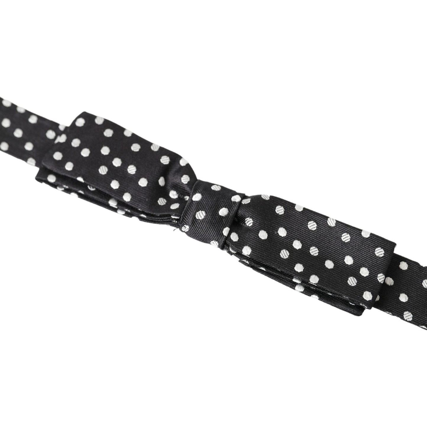 Dolce & Gabbana Elegant Black Silk Bow Tie with Logo Detail Dolce & Gabbana Dark Slate Gray