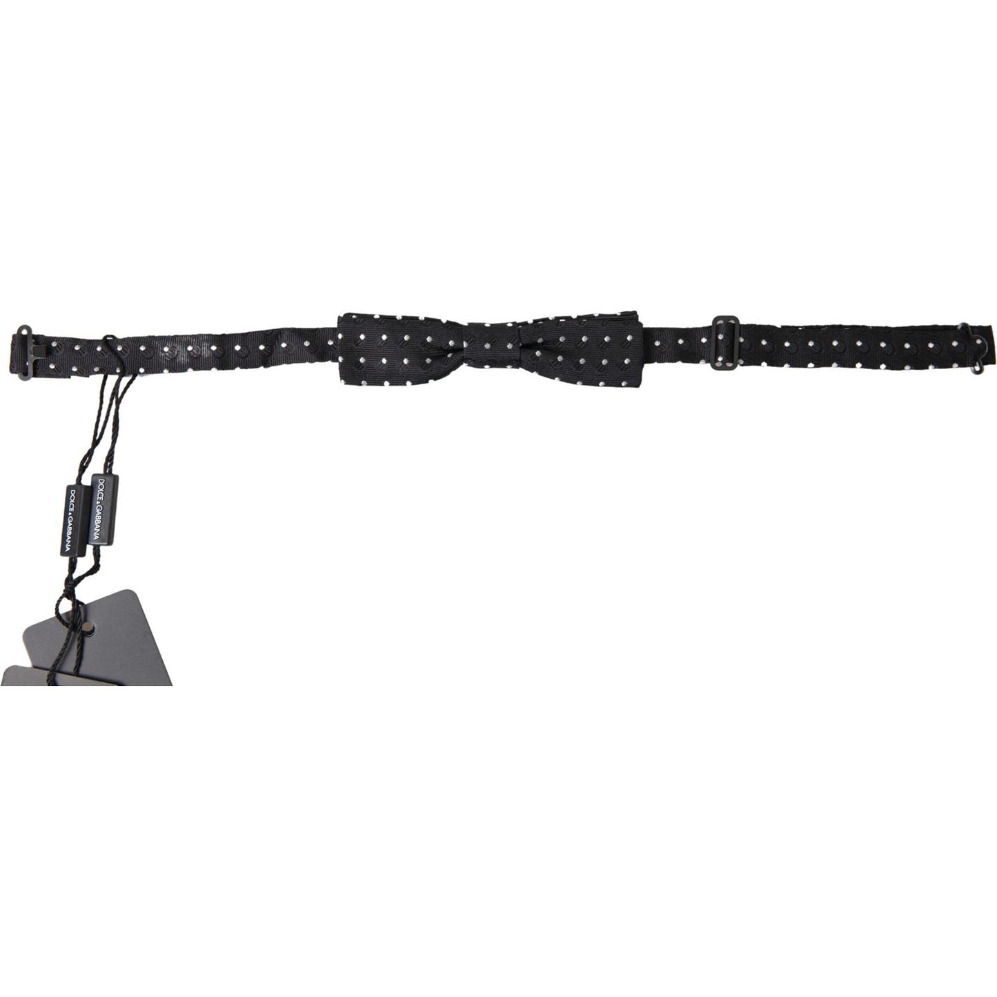Dolce & Gabbana Elegant Silk Black Bow Tie with Signature Clasp Dolce & Gabbana Dark Slate Gray