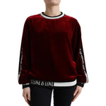 Dolce & Gabbana Elegant Bordeaux Silk-Blend Sweater Dolce & Gabbana Black