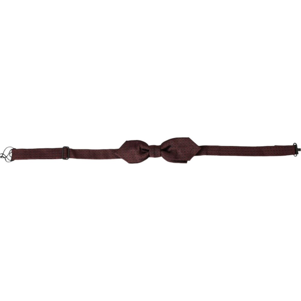 Dolce & Gabbana Elegant Bordeaux Silk Bow Tie Dolce & Gabbana Dark Slate Gray