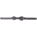 Dolce & Gabbana Elegant Silk Gray Polka Dot Bow Tie Dolce & Gabbana Dim Gray