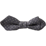 Dolce & Gabbana Elegant Silk Gray Polka Dot Bow Tie Dolce & Gabbana Dark Slate Gray