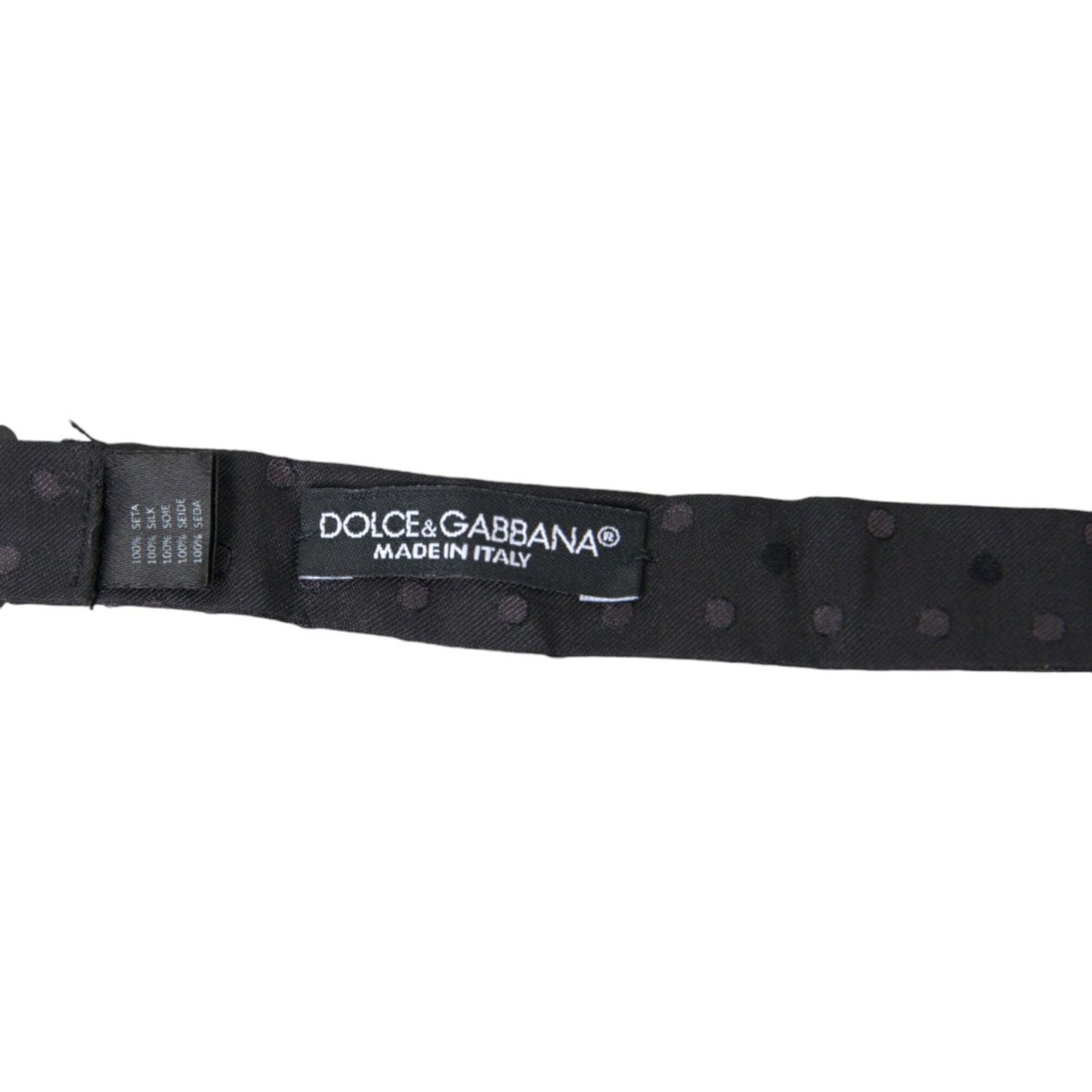 Dolce & Gabbana Opulent Silk Polka Dot Bow Tie for Men Dolce & Gabbana Dark Slate Gray