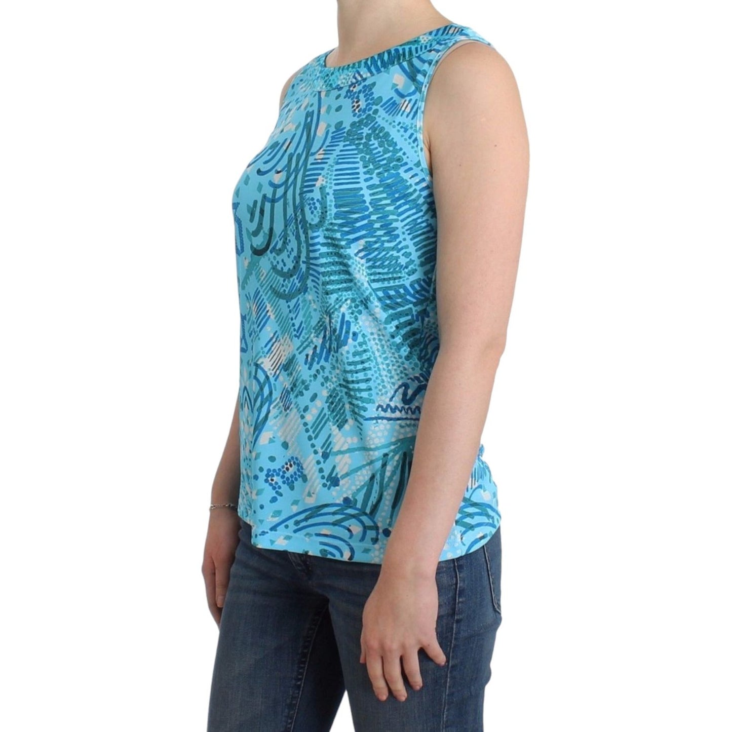 John Galliano Elegant Sleeveless Silk-Detailed Top John Galliano Dim Gray