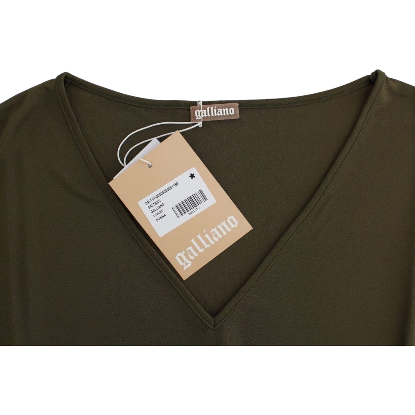 John Galliano Emerald Elegance Rayon Blouse John Galliano Dark Slate Gray