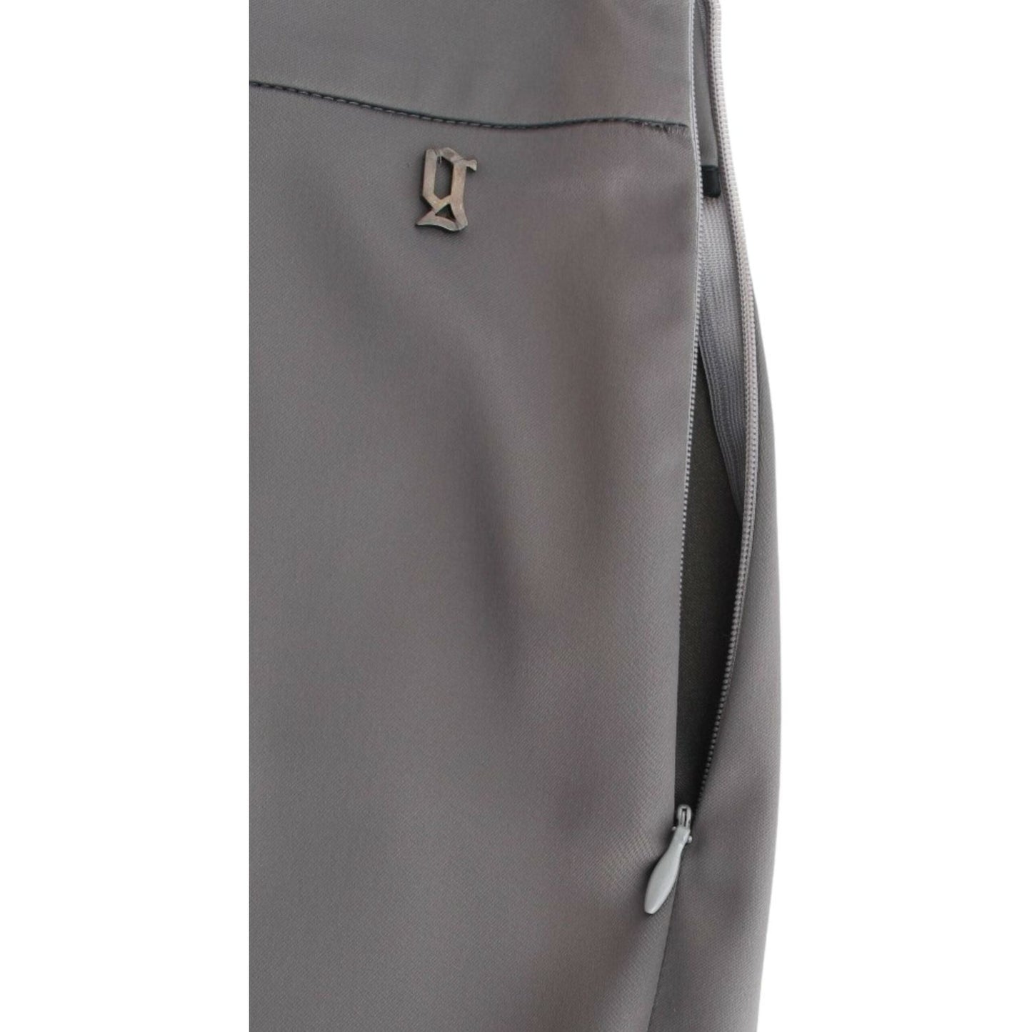 John Galliano Chic Gray Slim-Fit Designer Pants John Galliano Dim Gray