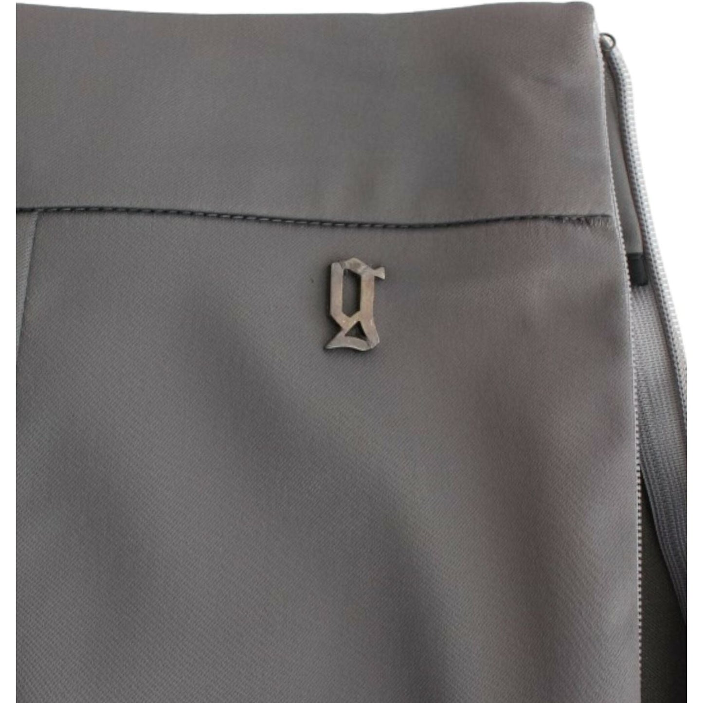 John Galliano Chic Gray Slim-Fit Designer Pants John Galliano Dim Gray