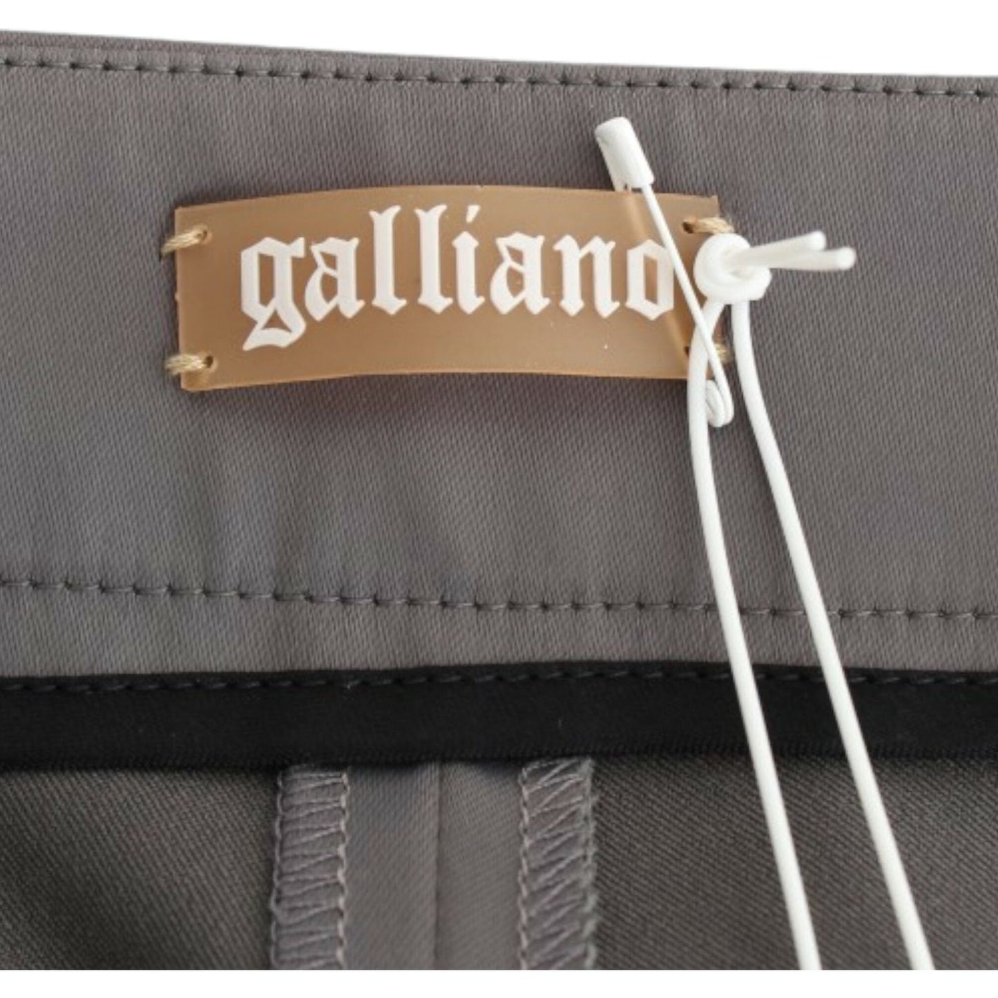 John Galliano Chic Gray Slim-Fit Designer Pants John Galliano Dim Gray