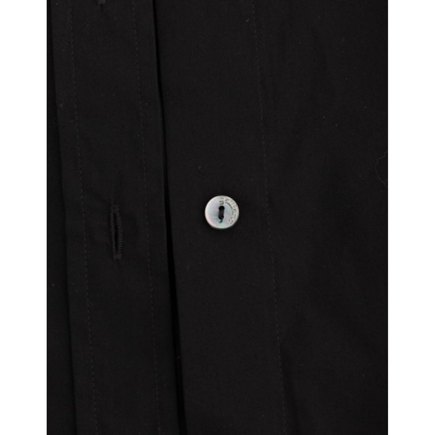 John Galliano Elegant Black Cotton Stretch Shortsleeve Blouse John Galliano Black