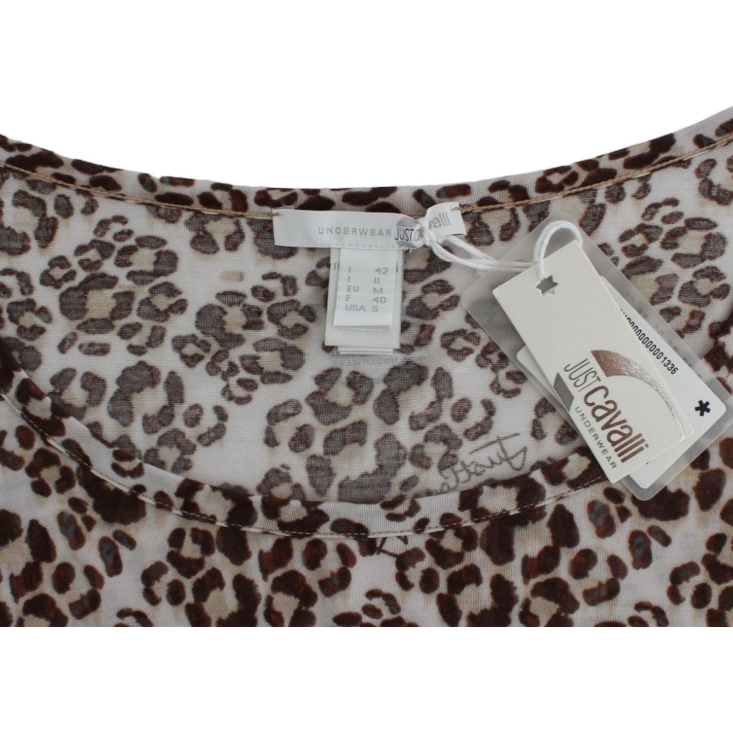 Cavalli Elegant Floral Lace Longsleeve Top Cavalli Dim Gray