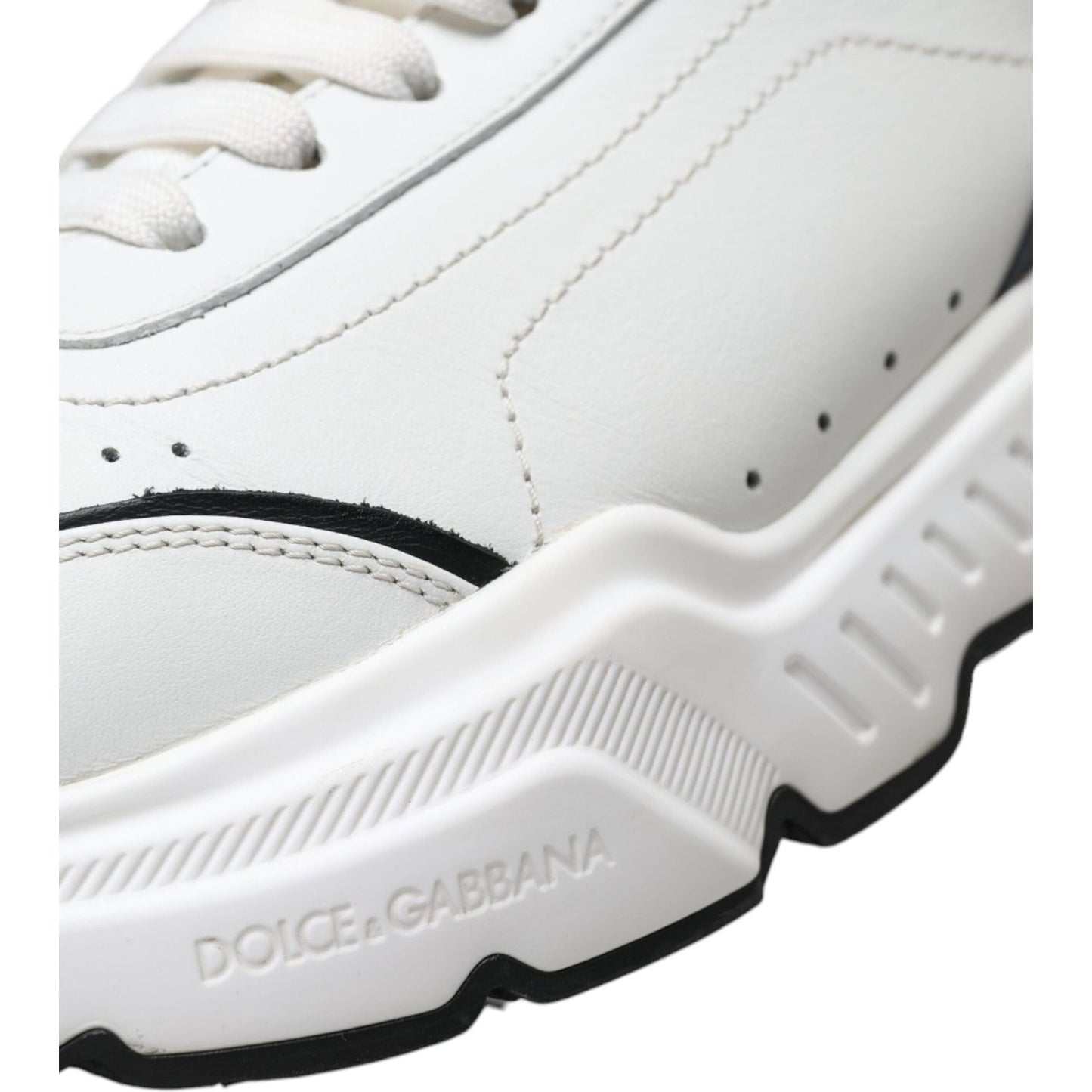 Dolce & Gabbana White Black Low Top Daymaster Sneakers Shoes Dolce & Gabbana