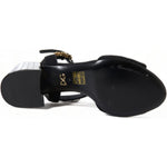 Dolce & Gabbana Black Crystals Ankle Strap Sandals Shoes LA10357-35