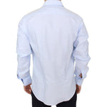 Cavalli Elegant Light Blue Italian Cotton Shirt Cavalli Light Gray