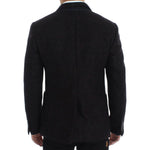 Dolce & Gabbana Bordeaux Alpaga Two-Button Blazer Jacket Dolce & Gabbana Black