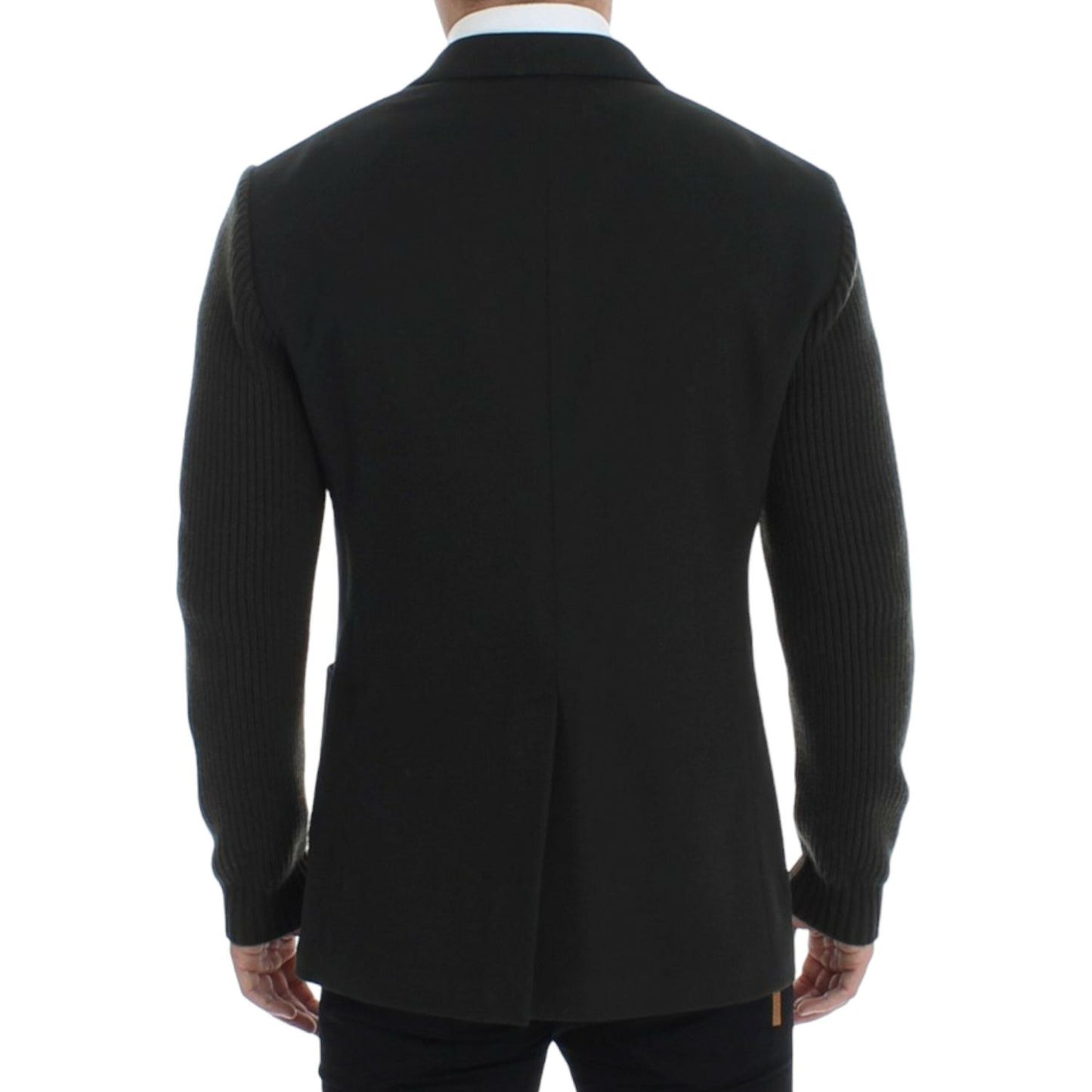 Dolce & Gabbana Elegant Green Cashmere Blazer Jacket Dolce & Gabbana Black
