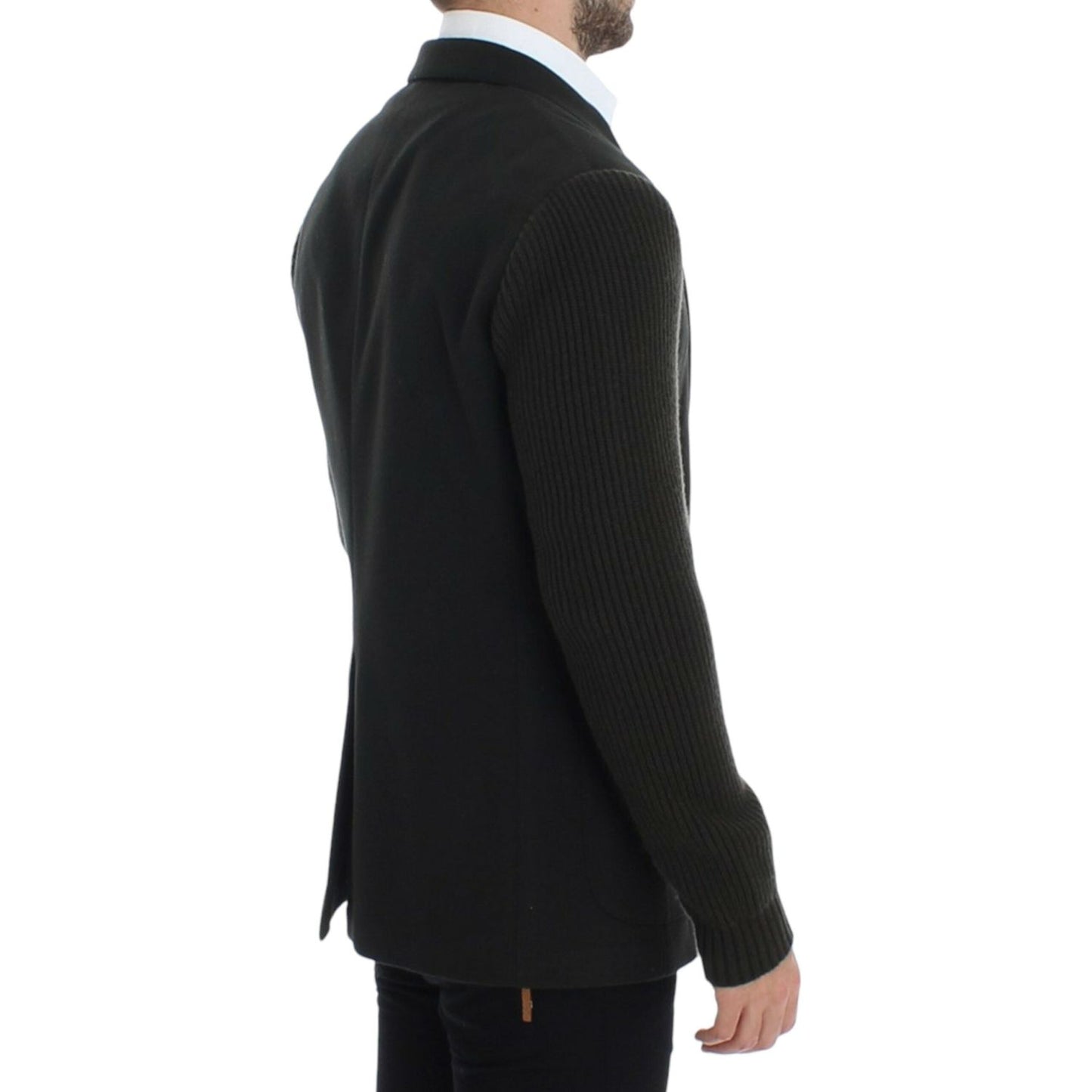 Dolce & Gabbana Elegant Green Cashmere Blazer Jacket Dolce & Gabbana Black