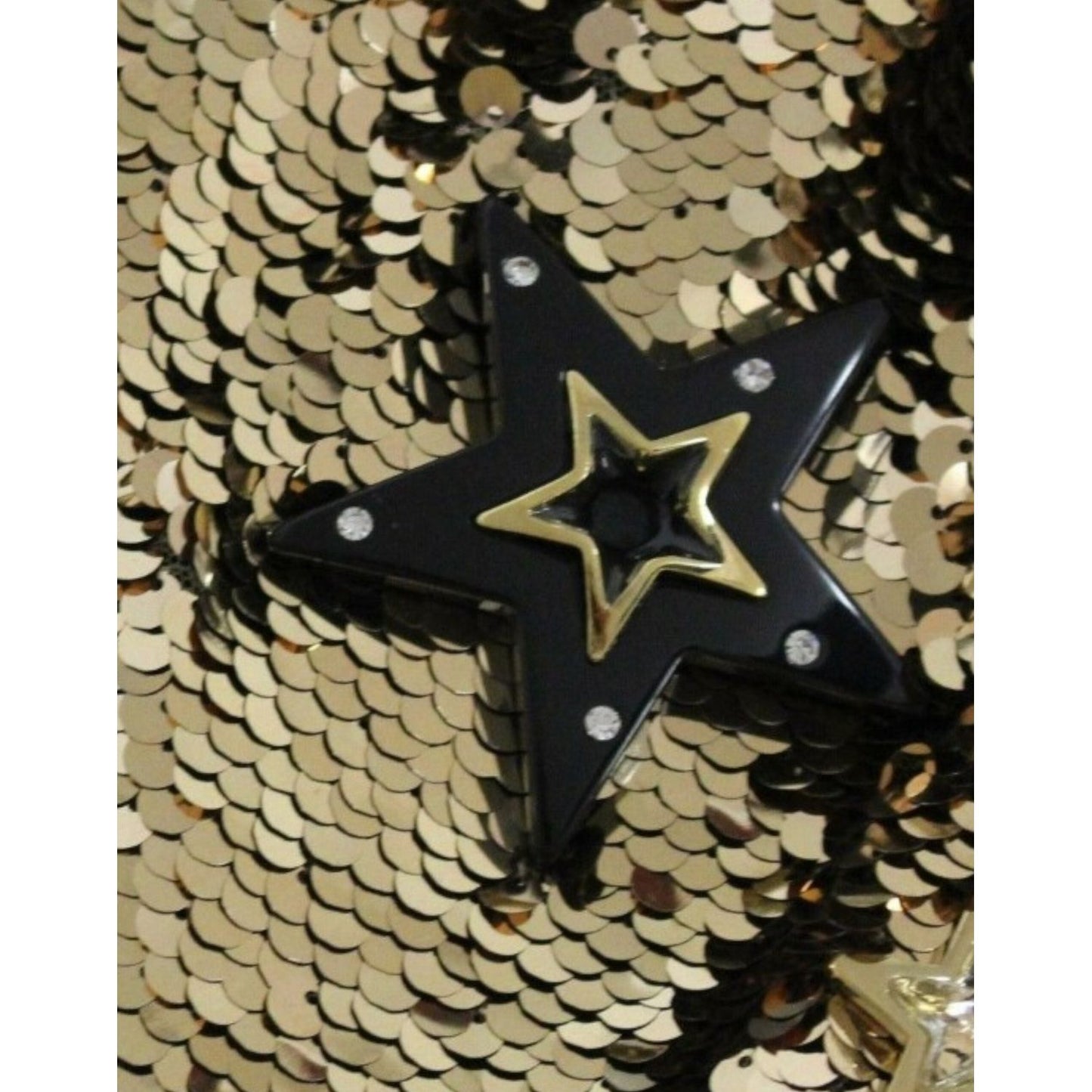 Dolce & Gabbana Exquisite Gold Sequined Star Sheath Dress Dolce & Gabbana Black