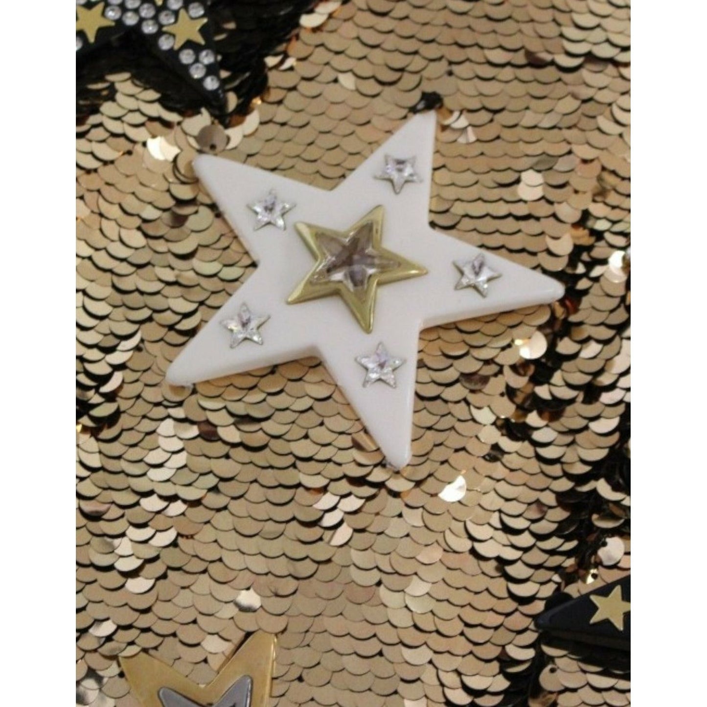 Dolce & Gabbana Exquisite Gold Sequined Star Sheath Dress Dolce & Gabbana Rosy Brown