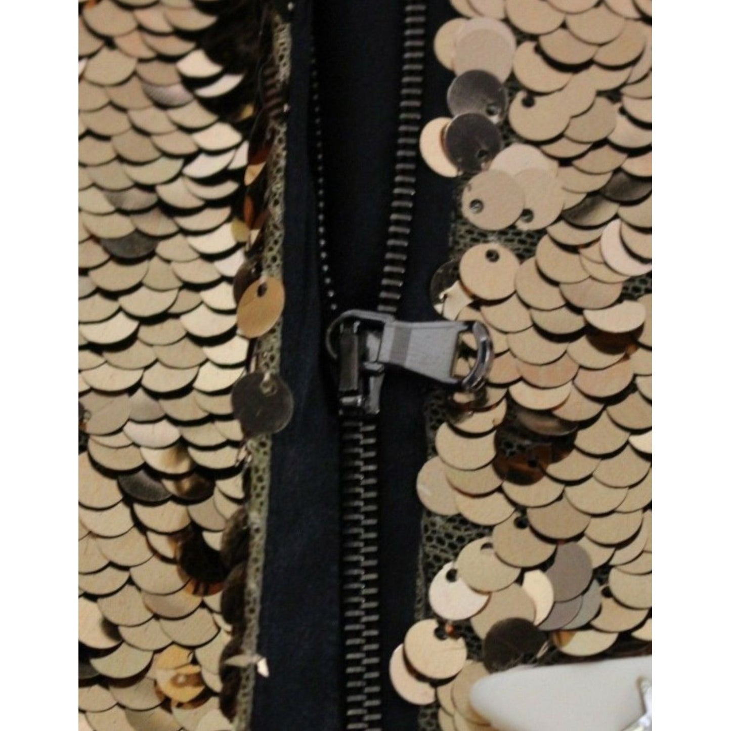 Dolce & Gabbana Exquisite Gold Sequined Star Sheath Dress Dolce & Gabbana Tan