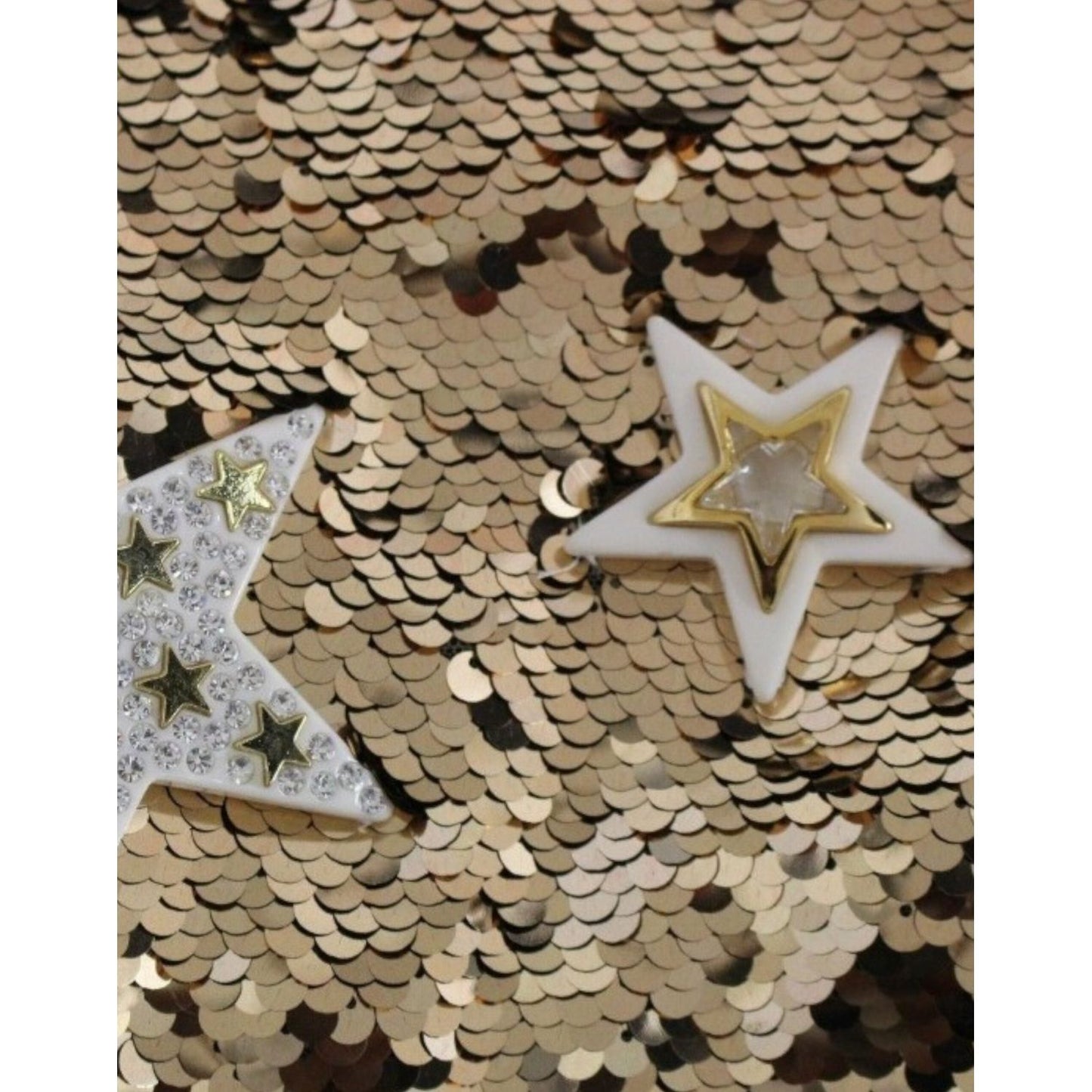 Dolce & Gabbana Exquisite Gold Sequined Star Sheath Dress Dolce & Gabbana Rosy Brown