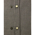 Costume National Chic Gray Checked Casual Linen Blend Shirt Costume National Dark Slate Gray