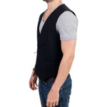Costume National Elegant Striped Casual Vest - Cotton Blend Costume National Tan
