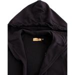 Costume National Elegant Blue Hooded Cotton Sweater Costume National Black