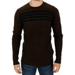 Costume National Elegant Crewneck Striped Sweater Pullover Costume National Black