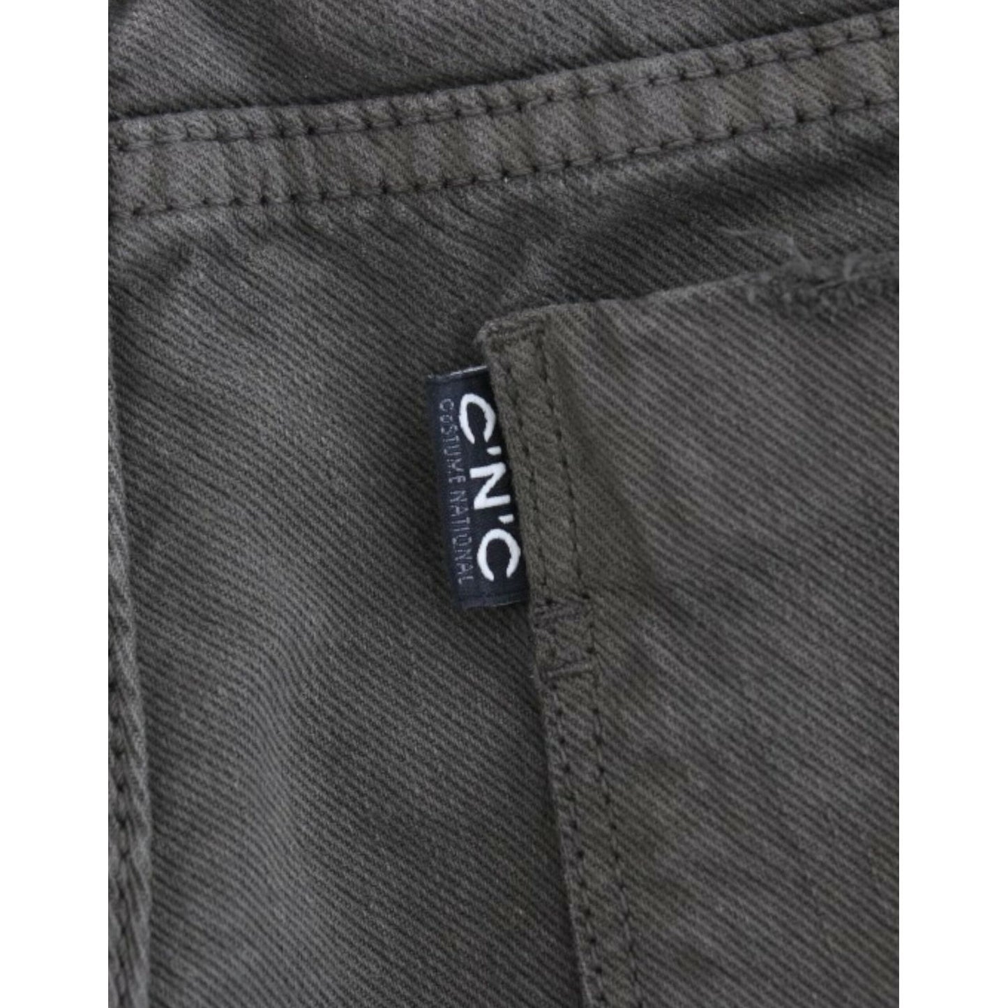 Costume National Chic Green Slim Leg Designer Jeans Costume National Dark Slate Gray