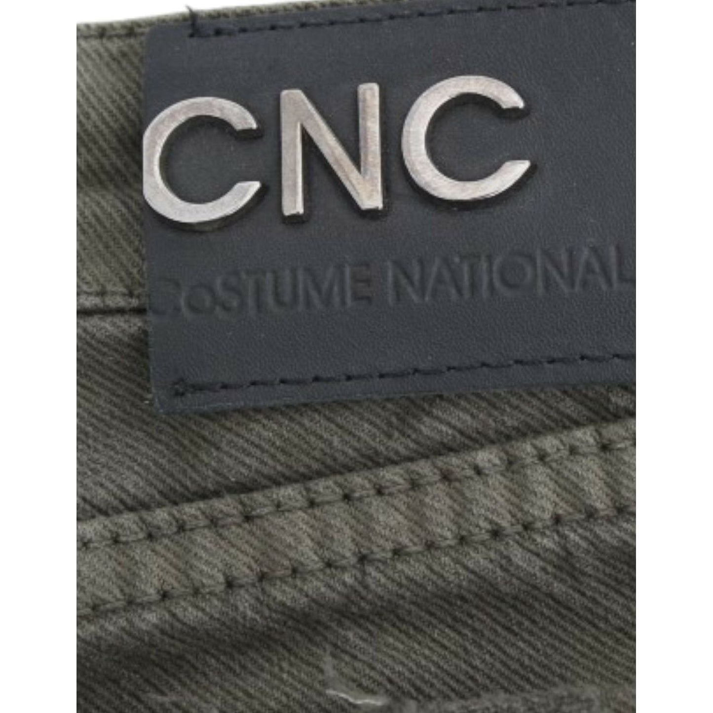 Costume National Chic Green Slim Leg Designer Jeans Costume National Dark Slate Gray