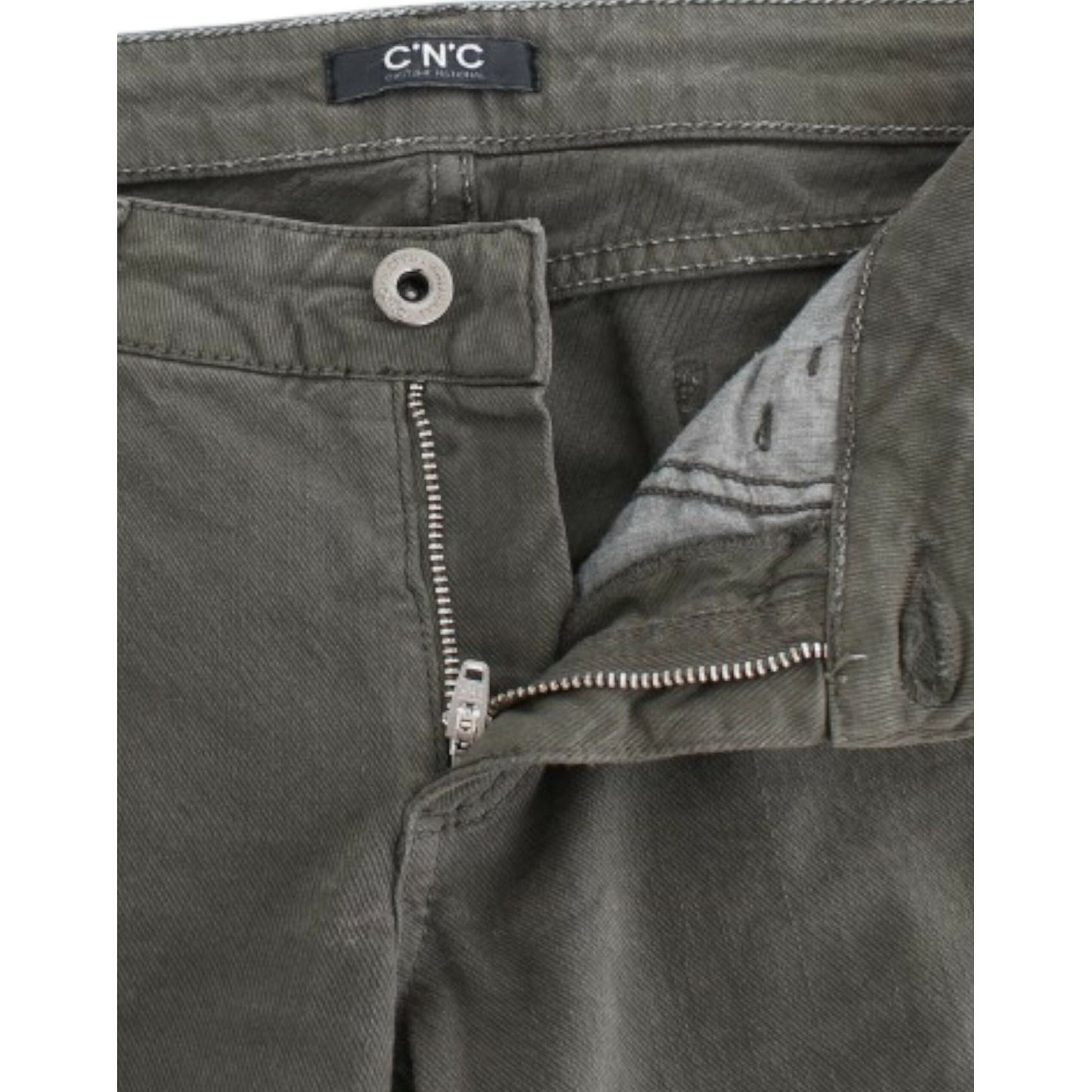 Costume National Chic Green Slim Leg Designer Jeans Costume National Dark Slate Gray