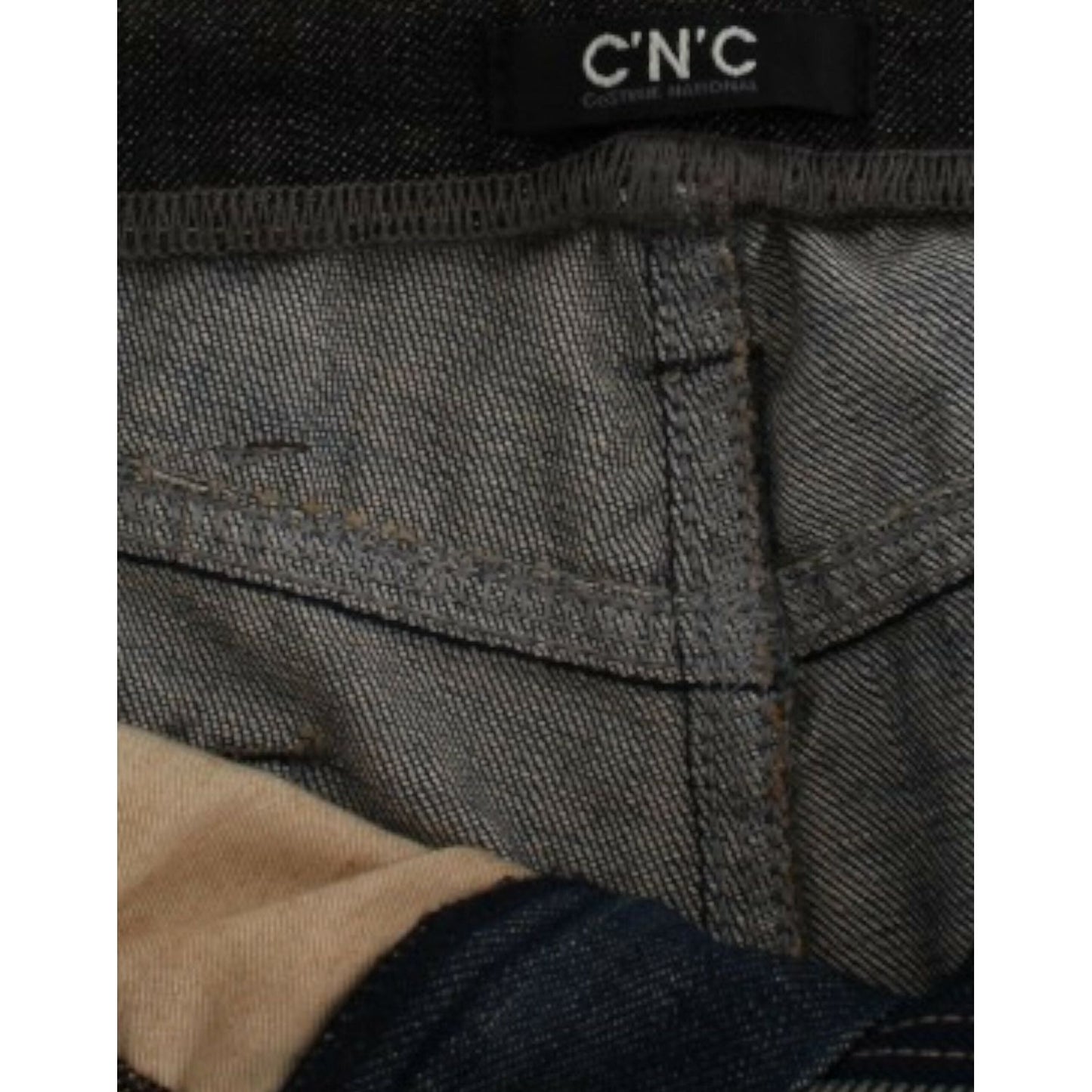 Costume National Chic Straight Leg Blue Denim Jeans Costume National Dark Slate Gray