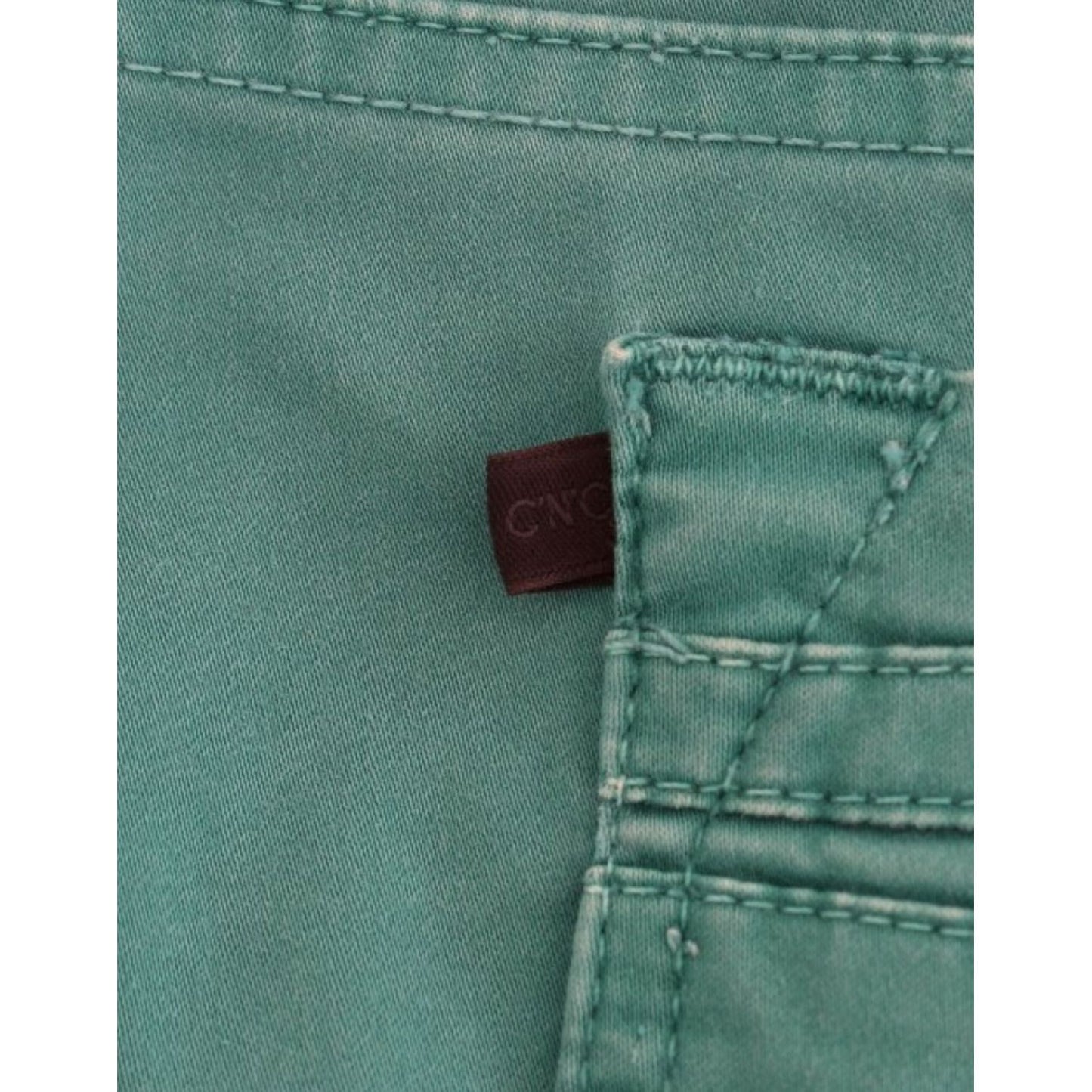 Costume National Chic Green Straight Leg Jeans for Sophisticated Style Costume National Dim Gray