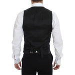 Dolce & Gabbana Elegant Blue Wool Dress Vest Dolce & Gabbana Black