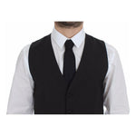 Dolce & Gabbana Classic Gray Wool Blend Dress Vest Dolce & Gabbana Black
