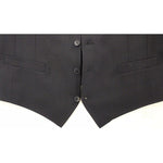 Dolce & Gabbana Elegant Blue Cotton Stretch Dress Vest Dolce & Gabbana Dark Slate Gray