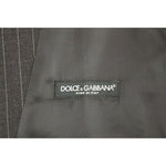 Dolce & Gabbana Elegant Gray Striped Dress Vest Dolce & Gabbana Dark Slate Gray