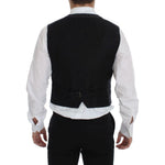 Dolce & Gabbana Elegant Gray Wool Blend Dress Vest Dolce & Gabbana Black