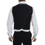 Dolce & Gabbana Elegant Single Breasted Gray Dress Vest Dolce & Gabbana Black