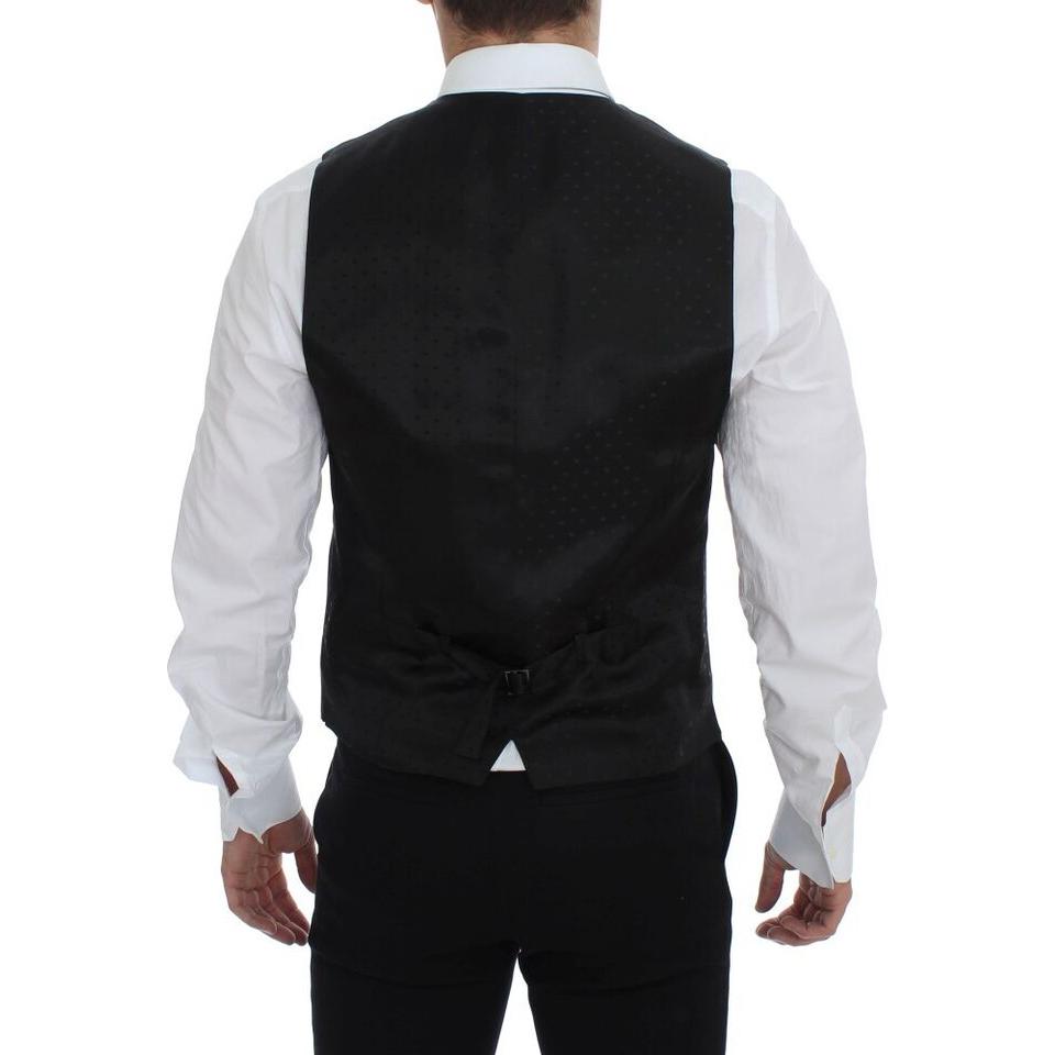 Dolce & Gabbana Elegant Gray Wool Formal Dress Vest Dolce & Gabbana Black