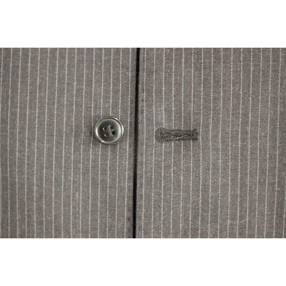 Dolce & Gabbana Elegant Gray Striped Dress Vest Dolce & Gabbana Dim Gray