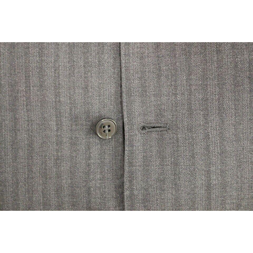 Dolce & Gabbana Elegant Gray Striped Wool Dress Vest Dolce & Gabbana Slate Gray