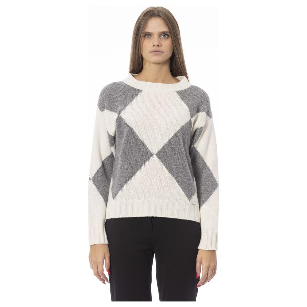 Baldinini Trend Gray Wool Women Sweater Baldinini Trend Light Gray