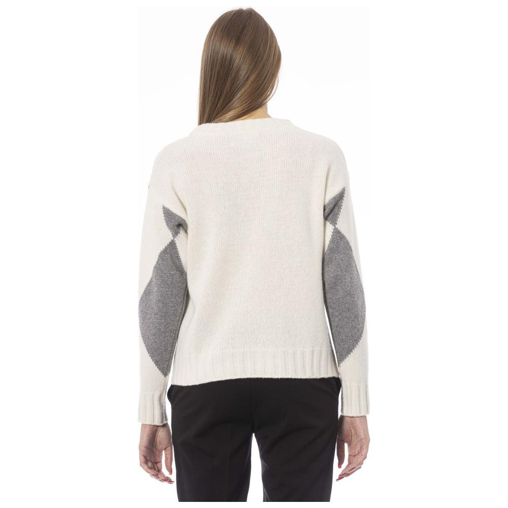 Baldinini Trend Gray Wool Women Sweater Baldinini Trend Dark Slate Gray