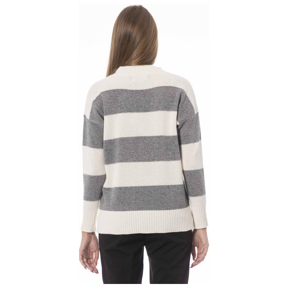 Baldinini Trend Gray Wool Women Sweater Baldinini Trend Light Gray